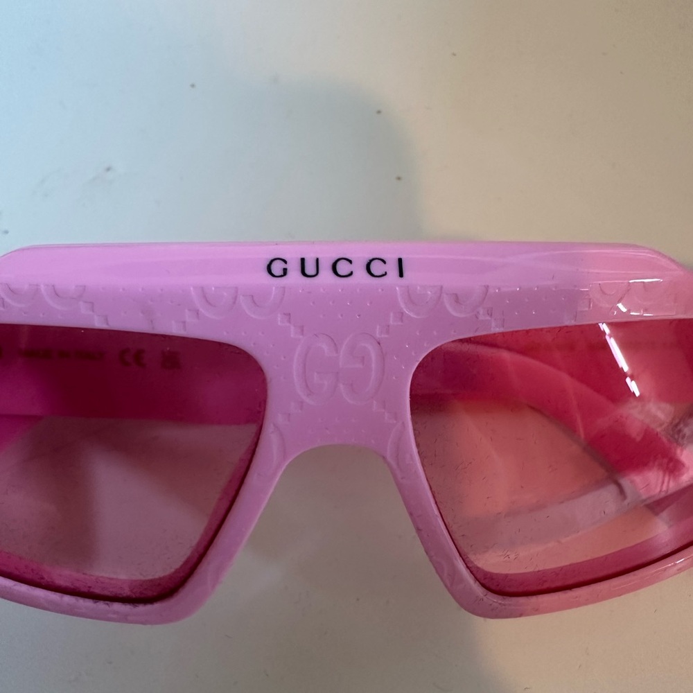 Gucci Pink Supreme Rectangle-Frame Sunglasses - image 5